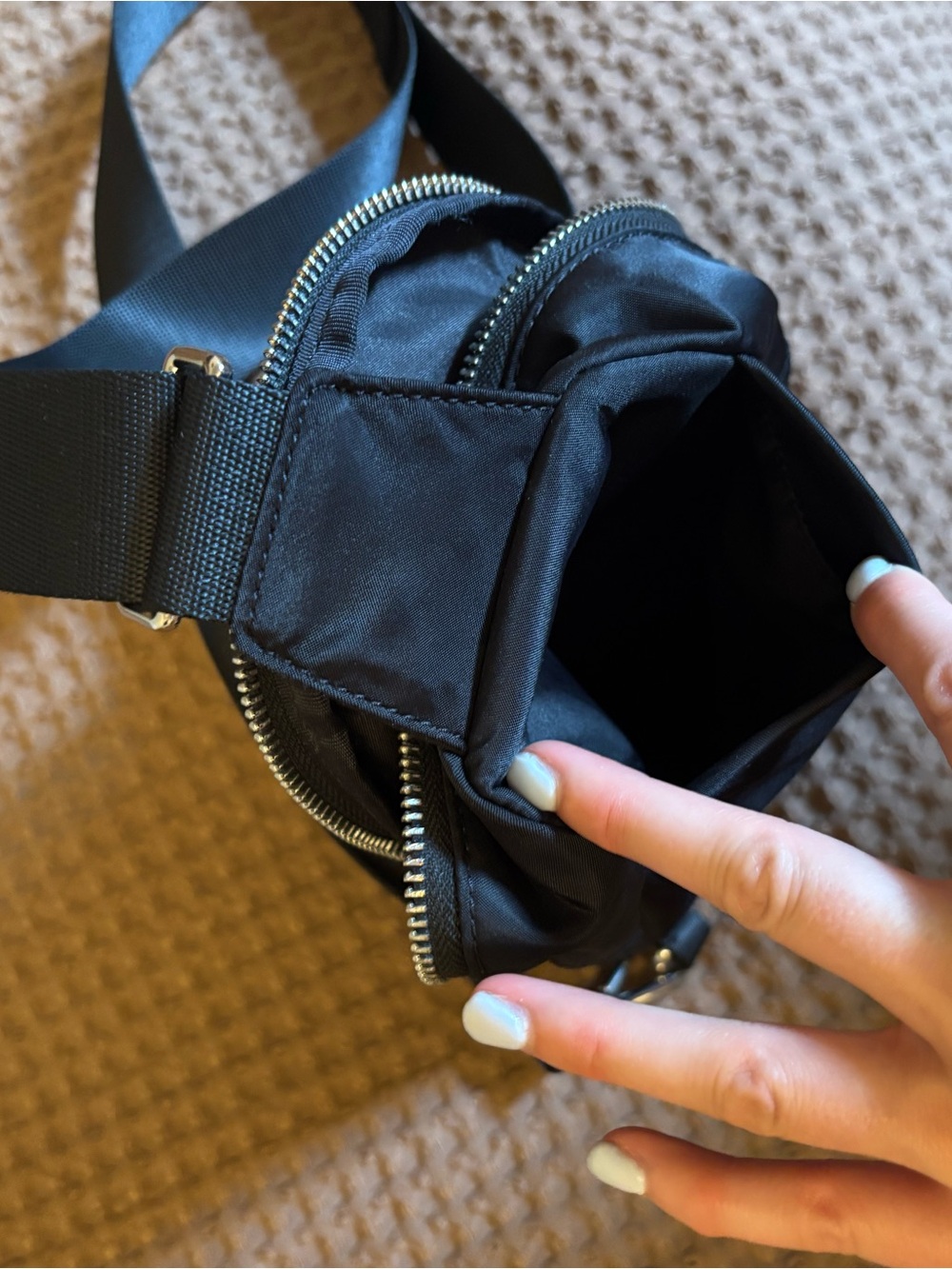 lululemon athletica Black Mini Sling Bag with Silver Hardware - Picture 5 of 5